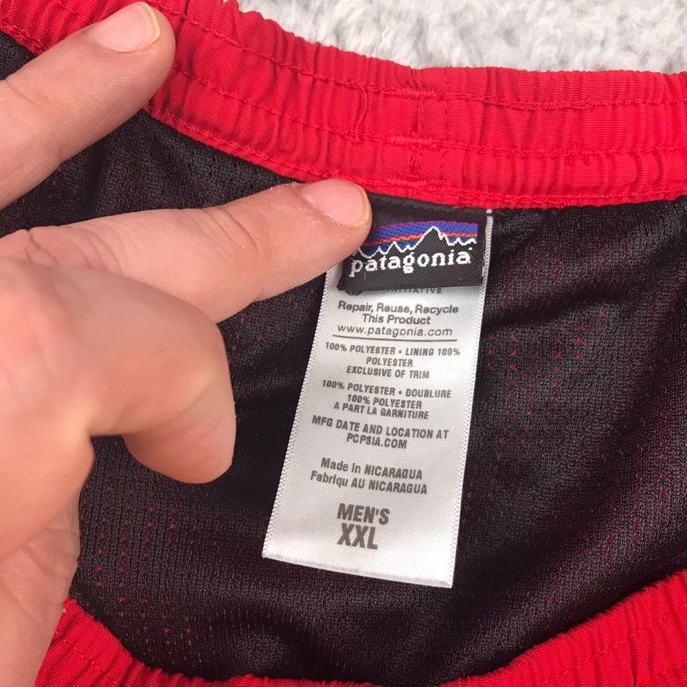 Patagonia Baggies Shorts Mens 2XL Red Lightweight 4" Lined Pockets Nylon - Picture 3 of 11